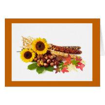 Thanksgiving Bounty Fall Arrangement Cards
