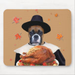 Thanksgiving Boxer Dog mousepad