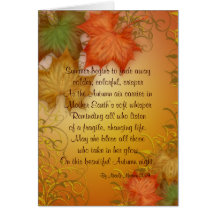 Thanksgiving card with beautiful poem