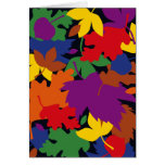 Thanksgiving Colourful Autumn Leaves Falling Greeting Cards