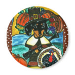 Thanksgiving Dachshund magnets