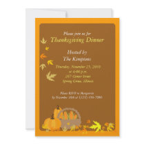 Thanksgiving Dinner 5x7 Harvest invitation