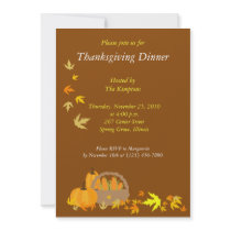 Thanksgiving Dinner 5x7 Harvest invitation