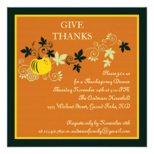 Thanksgiving Dinner Harvest Invitation