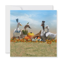 Thanksgiving Ducks Custom Invitations