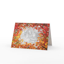 Thanksgiving Fall Leaf Circle (photo frame)