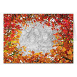 Thanksgiving Fall Leaf Circle (photo frame) Greeting Card