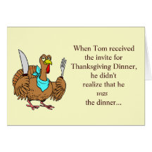 Thanksgiving Funny Invitation Card
