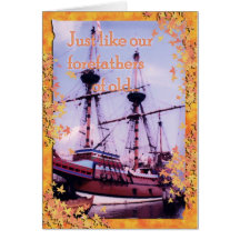 Thanksgiving Mayflower card (special friend)