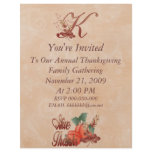 Thanksgiving Monogram K Flyer, Alphabet
