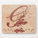 Thanksgiving Monogram Letter G Mousepad