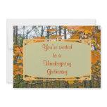 Thanksgiving Party Invitation Autumn Maple Foliage