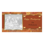 Thanksgiving Photo Card with Marbled Fall Colours