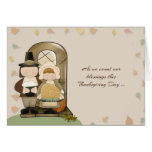 Thanksgiving Pilgrims Greeting Card