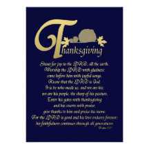 Thanksgiving - Psalm 100 Personalised Announcement