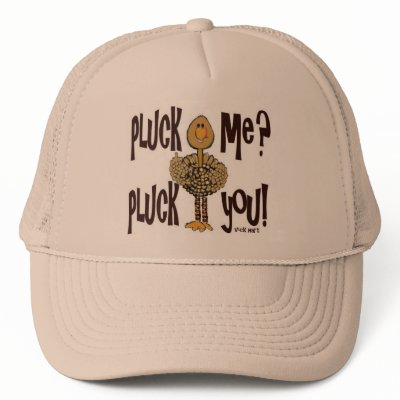 Thanksgiving Turkey Plucker Trucker Hat by QueenofHarts
