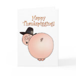 "Thankspigging" Funny Cartoon Pig Thanksgiving cards
