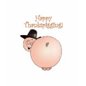 "Thankspigging" Funny Cartoon Pig Thanksgiving t-shirts