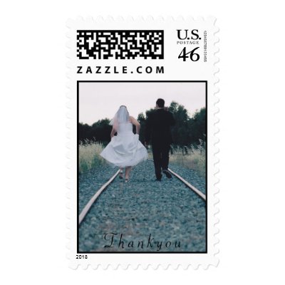 Thankyou postage stamp - wedding by beka_277