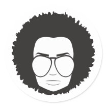 that 70s guy round stickers