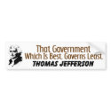 That Which Governs Least bumper stickers