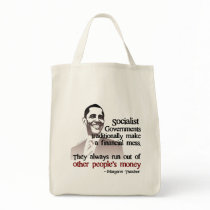 Thatcher socialist quote canvas bag