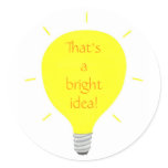 That's a bright idea, Light bulb Affirm stickers