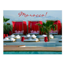 "That's life", Morocco luxury poolside Postcards