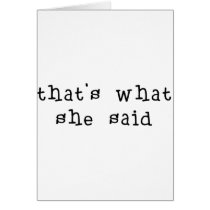 That's What She Said