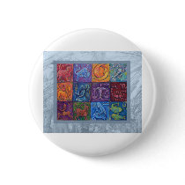 The 12 Signs of the Zodiac Pinback Buttons