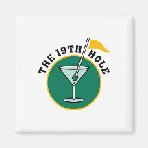 The 19th Hole Funny Golf Dadism gift Refrigerator Magnets