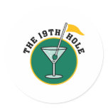 The 19th Hole Funny Golf Dadism gift stickers