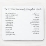 The 25 Most Commonly Misspelled Words, accommod... mousepads