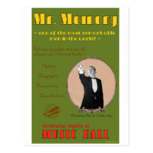 The 39 Steps: Advertising Poster for Mr. Memory Postcards