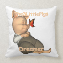 The 3 Little Pigs Dreamer American Mojo Pillow
