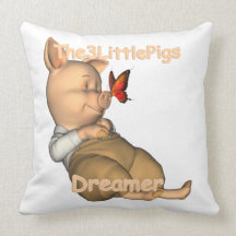 The 3 Little Pigs Dreamer American Mojo Pillow