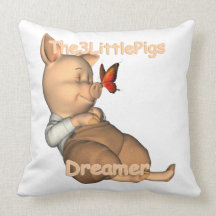 The 3 Little Pigs Dreamer American Mojo Pillow