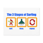 The 3 Stages of Surfing Postcard