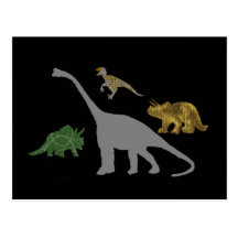 The 4 Dinos Postcard