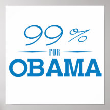 THE 99 PERCENT FOR OBAMA -.png Poster