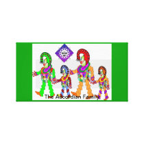 The Accordian Family Canvas Prints