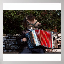 The accordian player poster