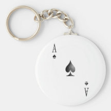 The Ace of Spades Card Keychain