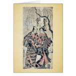 The actors by Torii,Kiyohiro Greeting Cards