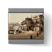The admiralty, Algiers, Algeria vintage Photochrom Pinback Buttons