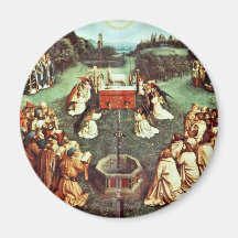 The Adoration Of The Mystical Lamb By Eyck Hubert Fridge Magnets