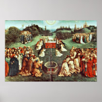 The Adoration Of The Mystical Lamb By Eyck Hubert Posters