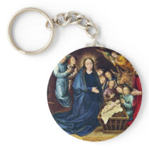 The Adoration Of The Shepherds By Goes Hugo Van De Key Chain