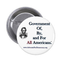 The Advocate for Democracy Pinback Button
