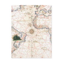 The Agnese Atlantic Chart Postcard